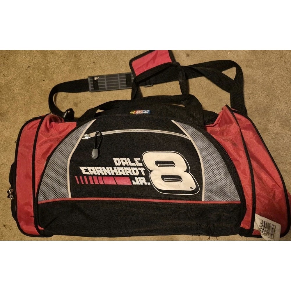 Dale Earnhardt Jr #8 NASCAR Duffel Bag Red Black Travel Gym‎ Bag